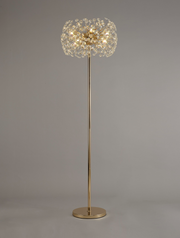 Idolite Alborz French Gold 8 Light Crystal Floor Lamp
