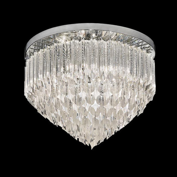 Idolite Aveyron 6 Light Flush Crystal Ceiling Light