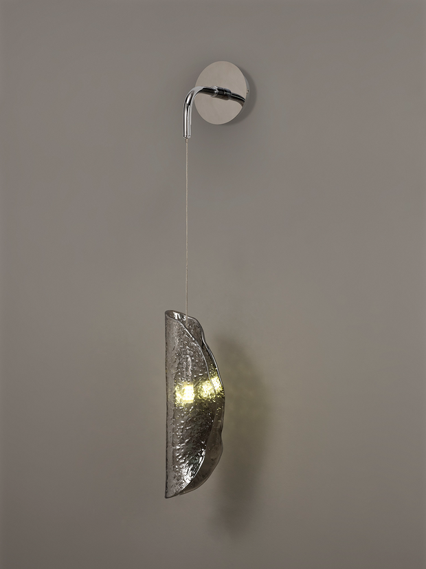 Idolite Bangeta Polished Chrome Single Wall Light Complete With Smoked Glass