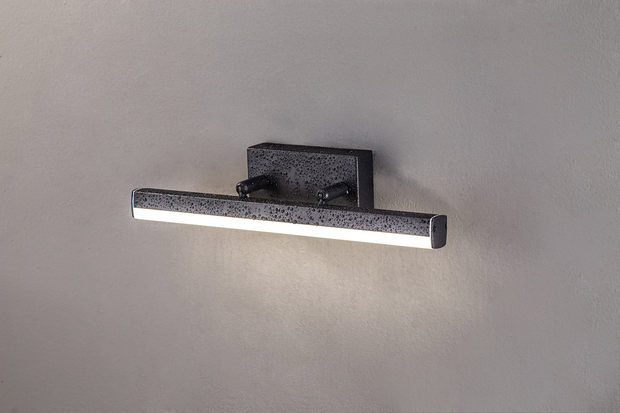 Idolite Barking Small Sand Black LED Adjustable Bathroom Wall Light - IP44, 4000K