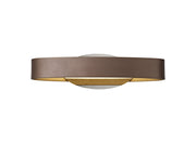Idolite Blackfriars Satin Brown/Polished Chrome/Frosted White Led Wall Light - 3000K