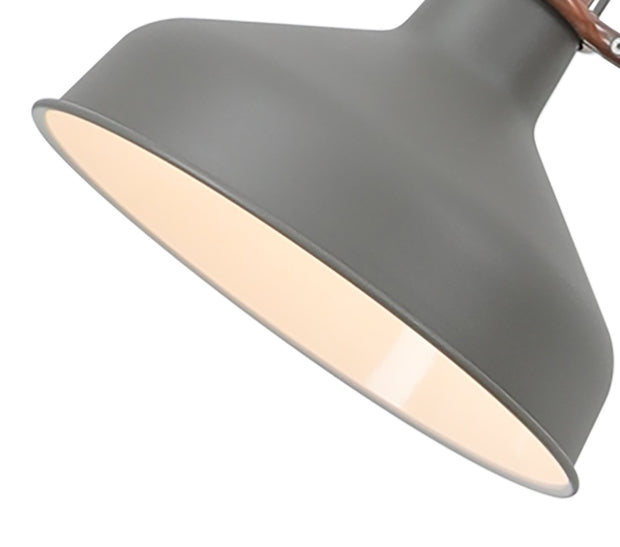 Idolite Blackwall Sand Grey/Copper Adjustable Floor Lamp