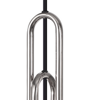 Idolite Camille Polished Nickel 4 Light Linear Bar Pendant With Smoked/Clear Ombre Glass Globes