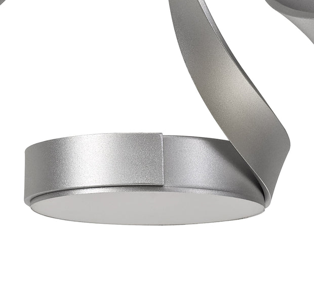 Idolite Debden Polished Chrome/Silver Semi-Flush Led Ceiling Light - 3000K