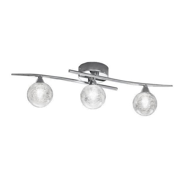 Idolite Douro Polished Chrome 3 Light Complete With Clear Glass