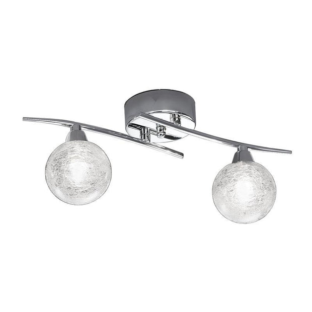 Idolite Douro Polished Chrome Double Wall Light Complete With Clear Glass