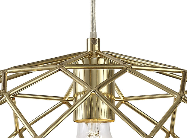 Idolite Greenford Polished Brass Sphere Single Pendant