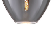 Idolite Ivy Polished Chrome Finish Single Pendant Light C/W Smoked Glass