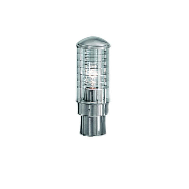 Idolite Mersey Stainless Steel Exterior Pedestal Lamp Complete With Clear Polycarbonate Lens - IP44