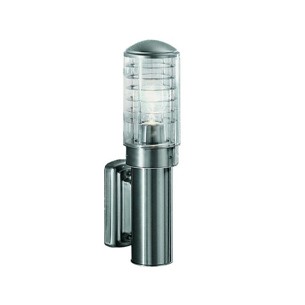 Idolite Mersey Stainless Steel Exterior Wall Light Complete With Clear Polycarbonate Lens - IP44