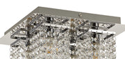 Idolite Paddington Polished Chrome 4 Light Flush Crystal Led Bathroom Light