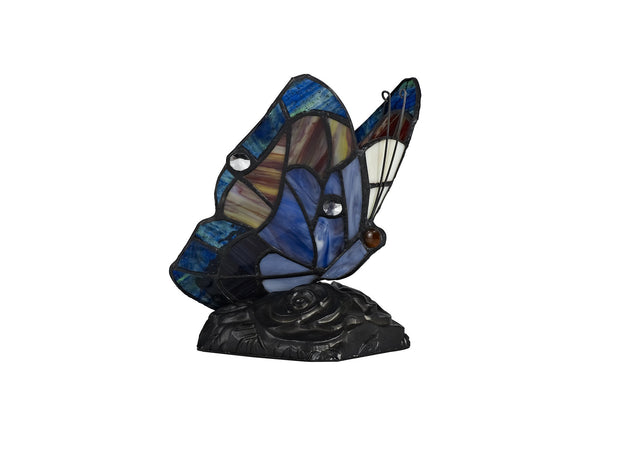 Idolite Poplar Blue/Brown/Black Butterfly Table Lamp