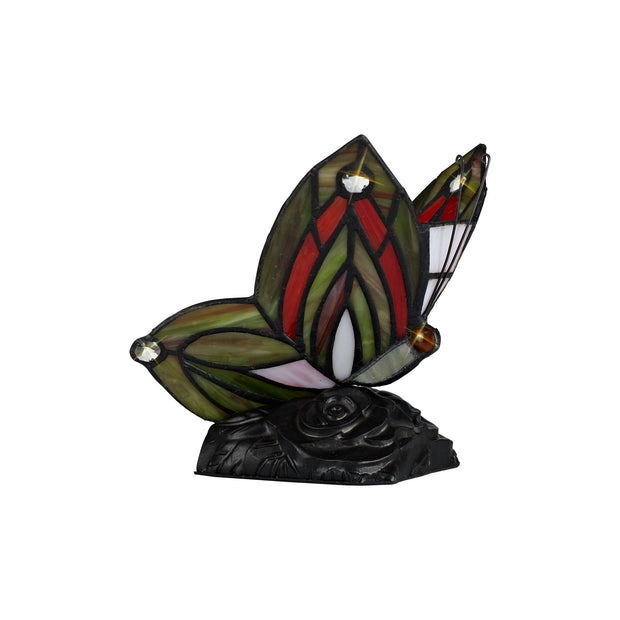 Idolite Poplar Green/Red/Black Butterfly Table Lamp