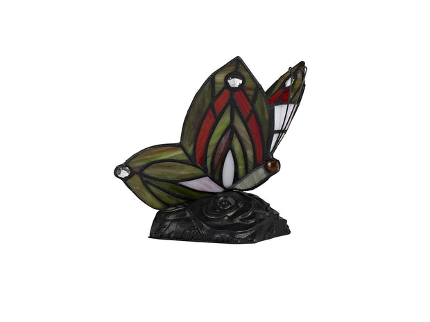 Idolite Poplar Green/Red/Black Butterfly Table Lamp