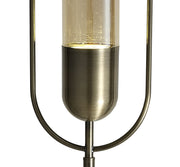 Idolite Queensbury Antique Brass/Amber Floor Lamp