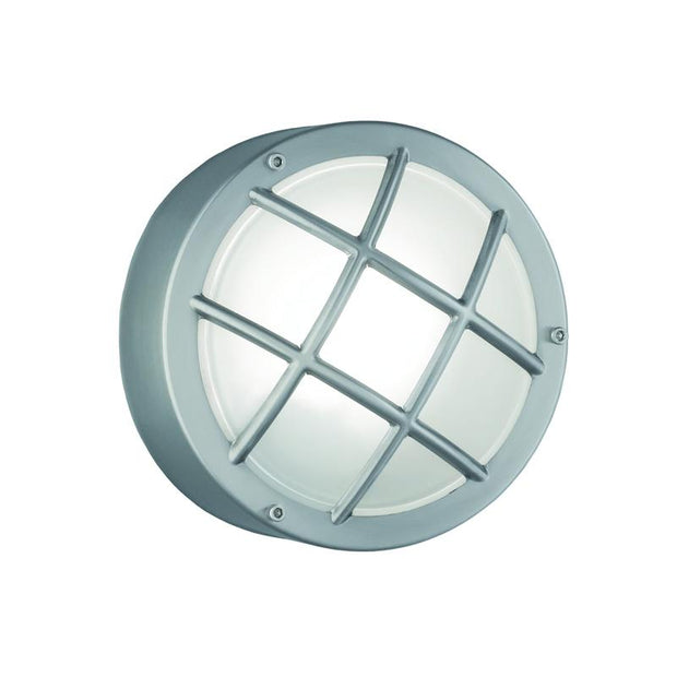 Idolite Seine Stainless Steel Exterior Bulkhead Light Complete With Satin Glass - IP44