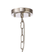 Idolite Sheridan Polished Nickel 5 Light Pendant Complete With Prismatic Glass Shades