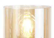 Idolite Snowdon Mocha Finish Table Lamp C/W Amber Glass