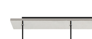Idolite Snowdon Slim Black/Polished Chrome 4 Light Linear Bar Pendant With Smoked/Clear Ombre Glasses