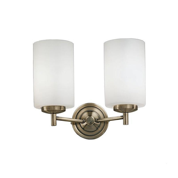 Idolite Spey Bronze Double Wall Light Complete With Opal Glass
