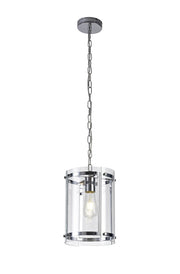 Idolite Stanmore Polished Chrome/Clear Single Pendant