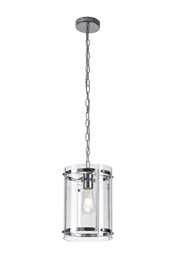 Idolite Stanmore Polished Chrome/Clear Single Pendant