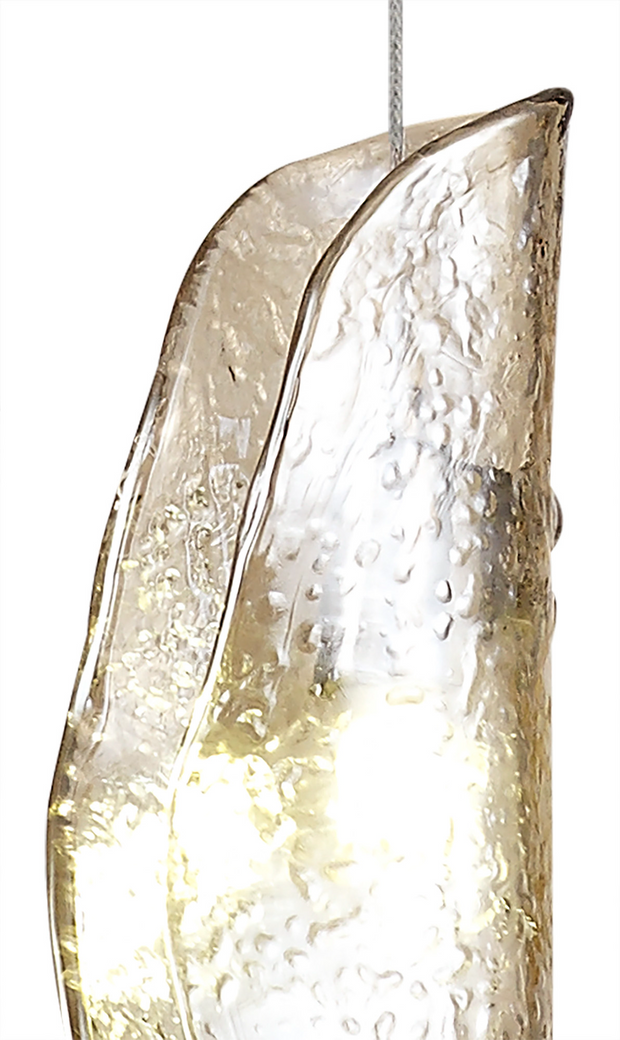 Idolite Tutoko Brass Single Pendant Light Complete With Cognac Glass