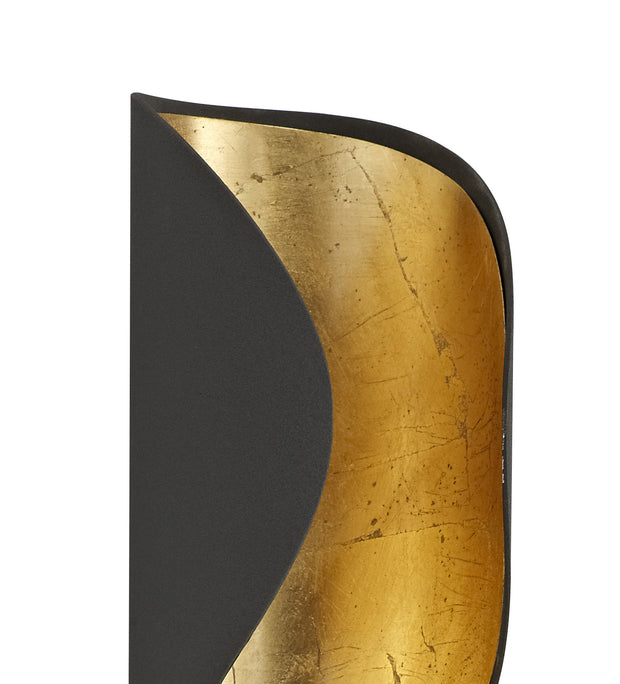 Idolite Uxbridge Anthracite/Gold Leaf Led Wall Light - 3000K