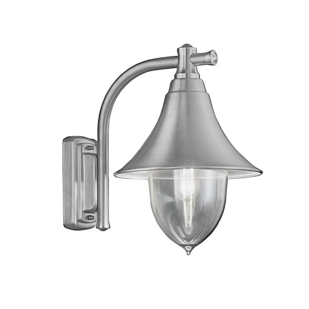 Idolite Villaine Stainless Steel Downward Facing Exterior Wall Light Complete With Clear Polycarbonate Lens - IP44