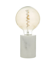 Dar Jaxon JAX412 Table Lamp In White Marble Finish