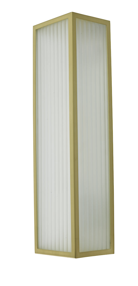 Dar Keegan KEE5041 Exterior Single Wall Light In Satin Brass Finish - IP44
