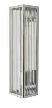 Dar Keegan KEE5044 Exterior Single Wall Light In Polished Stainless Steel Finish - IP44