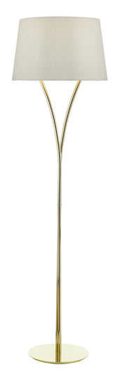 Dar Kinga KIN4935 Floor Lamp In Polished Gold Finish Complete With Ivory Shade