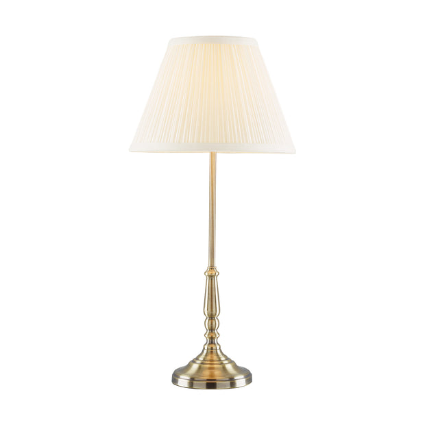 Laura Ashley LA3406958-Q Elliot Antique Brass Table Lamp Complete With Ivory Cotton Shade