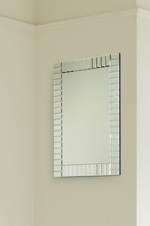 Laura Ashley LA3535494-Q Capri Small Rectangular Mirror With Bevelled Detail Edging
