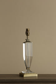 Laura Ashley LA3553066-Q Carson Antique Brass & Crystal Medium Table Lamp - Base Only