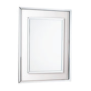 Laura Ashley LA3637735-Q Evie Rectangular Mirror With Clear Glass Border & Mirrored Trim