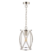 Laura Ashley LA3707566-Q Beckworth 1 Light Polished Nickel & Glass Lantern Style Pendant
