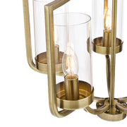 Laura Ashley LA3713708-Q Joseph Antique Brass 5 Light Pendant With Clear Glass Shades