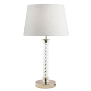 Laura Ashley LA3724945-Q Louis Polished Nickel & Twisted Glass Table Lamp - Base Only