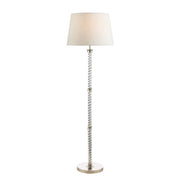 Laura Ashley LA3724989-Q Louis Polished Nickel & Twisted Glass Floor Lamp - Base Only