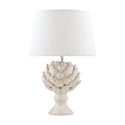 Laura Ashley LA3734605-Q Artichoke White Ceramic Table Lamp Complete With Ivory Linen Shade