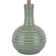 Laura Ashley Padley Green Ceramic Table Lamp With Oatmeal Shade - LA3756231-Q