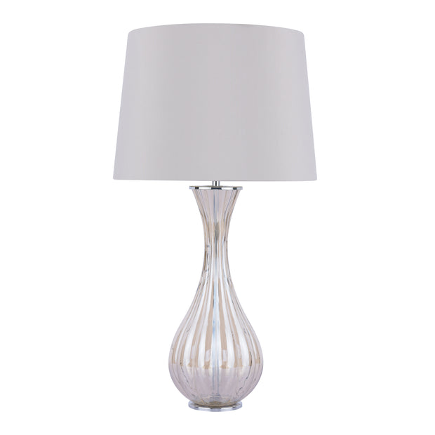 Laura Ashley Nevern Champagne Glass Table Lamp Complete With Shade - LA3756239-Q