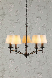Laura Ashley Ludchurch 5 Light Chandelier In Industrial Black - Fitting Only - LA3756240-Q