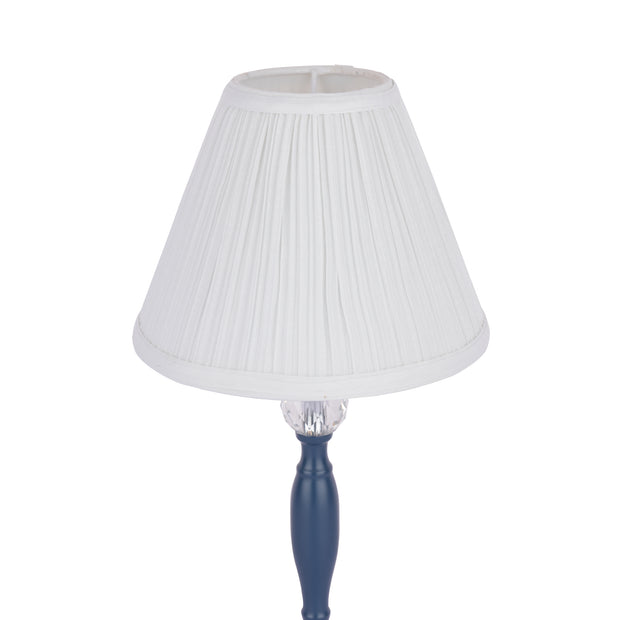 Laura Ashley Ellis Matt Blue Table Lamp Complete With Pleated Shade - LA3756268-Q