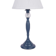 Laura Ashley Ellis Matt Blue Table Lamp Complete With Pleated Shade - LA3756268-Q