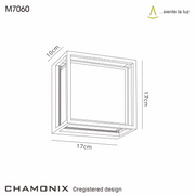 Mantra Chamonix Square LED Exterior Wall Light Dark Grey - 3000K, IP65