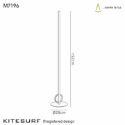 Mantra Kitesurf LED Floor Lamp White - 3000K