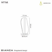 Mantra Bianca Crackled Acrylic Effect Large LED Table Lamp White - 3000K